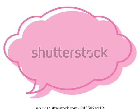 Vector illustration of Speech bubbles 23 [line and fill (pink)]