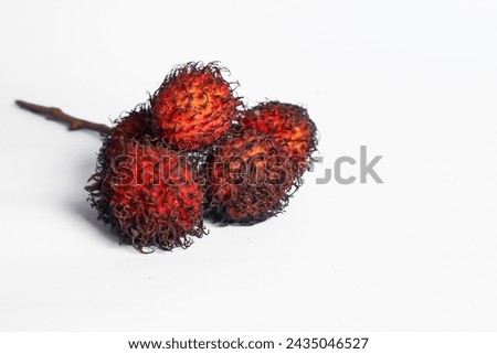 Rambutan fruit isolated on white background