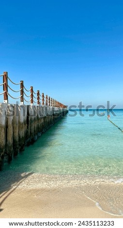 Bridge on the beach wallpaper