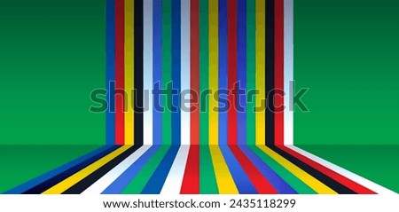 Soccer European championship. 2024 Abstract colorful background soccer pattern Football competition. Poster Europe Champion League award - cup, Soccer ball, Winner, world WIN Finale Game Euro Germany
