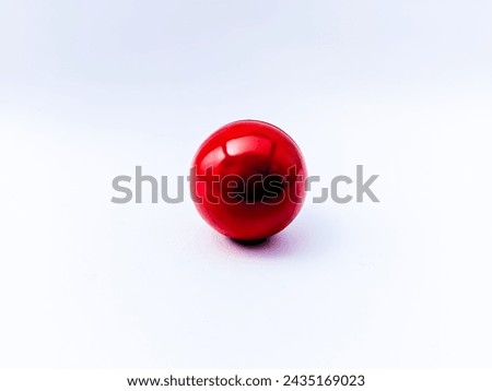 sphere round button basic ball circle geometric shape red isolated on white background.