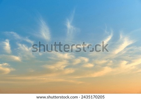 Cloudy sky background. Outdoors picture, nature