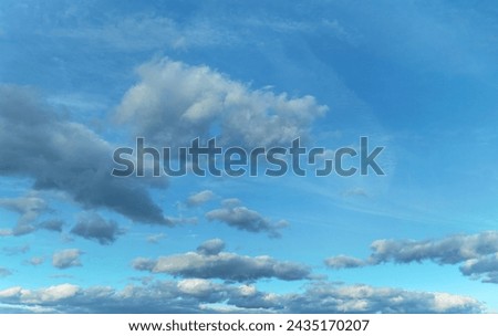 Cloudy sky background. Outdoors picture, nature