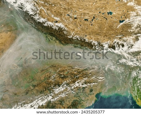 Haze over India and Bangladesh. Haze over India and Bangladesh. Elements of this image furnished by NASA.
