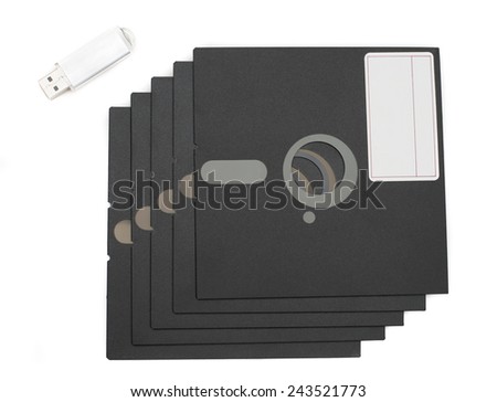 Flash drive and floppy discs