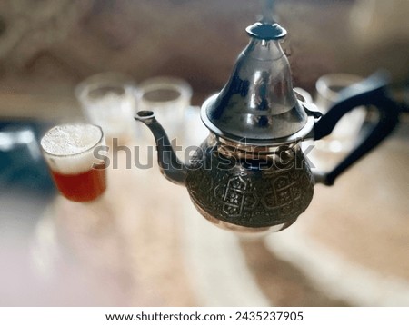 arabic traditional tea on white