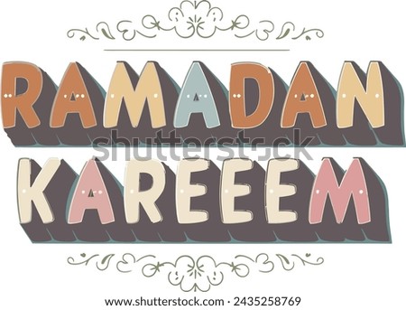 Ramadan Kareem Typography Illustration Design 