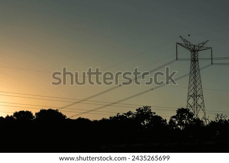 energy tower in the dusk