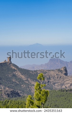 Roque Nublo in Gran canaria. Diferent views from Roque Nublo. Spain, Las palmas de gran Canaria. Royalty-Free Stock Photo #2435351163