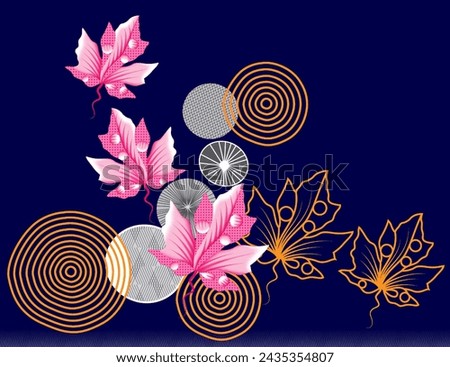 Pakistani Digital Seamless Pattern- Digital Kurti Flowers and Motif