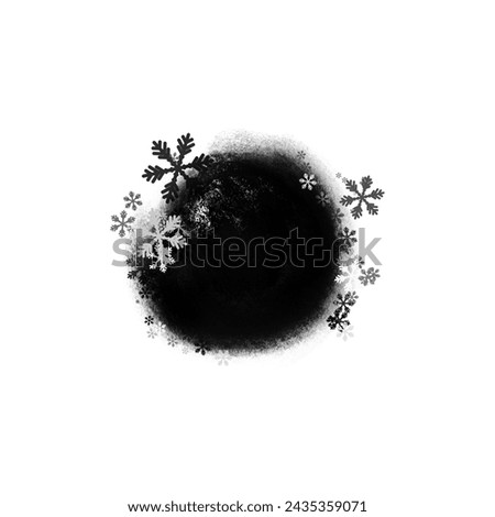 Artistic winter, Christmas mask. Basis element for design on white background universal use