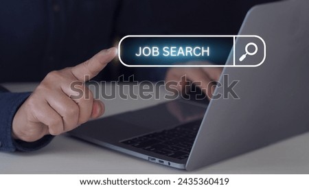Job search, find a job, unemployment, recruitment, job interview, data Search Technology Search Engine Optimization.computer keyboard to Searching for information.