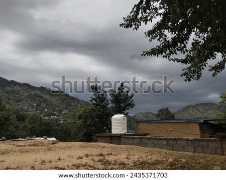 Villages looks so beautiful during Moonsoon before rain is coming...