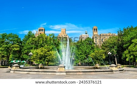 Fountain at Washington Square Park in New York City, United States