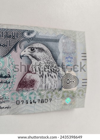 Currency note, UAE Emirates currency aed Dirham, Closeup of UAE dirhams currency notes, paper money. 
Photo Formats