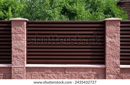 Shutter fence, blinds fence, louver fence Royalty-Free Stock Photo #2435432727