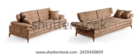 sofa isolated on white background . different angles view