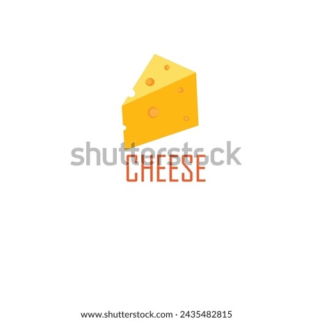 Vector cheese minimalist logo or clip art 