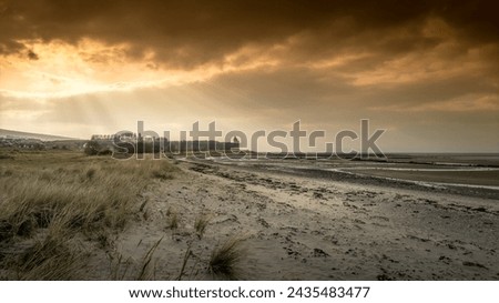 Greenan beach on a overcast day Ayr Scotland