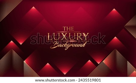 Red and Gold Award Background. Modern Luxury and Premium Design Template. Beautiful Wedding Template. Celebrating Graphics for Birthday and Event occasion. Royal Looking Creative Design Pattern.