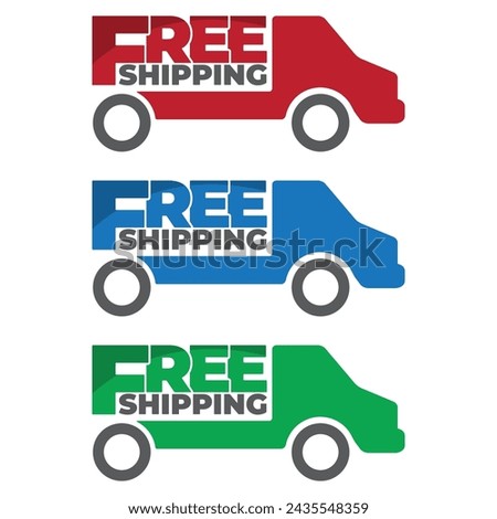 Free shipping business sale label design vector