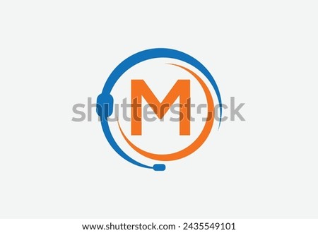 Latter M with Headphone logo