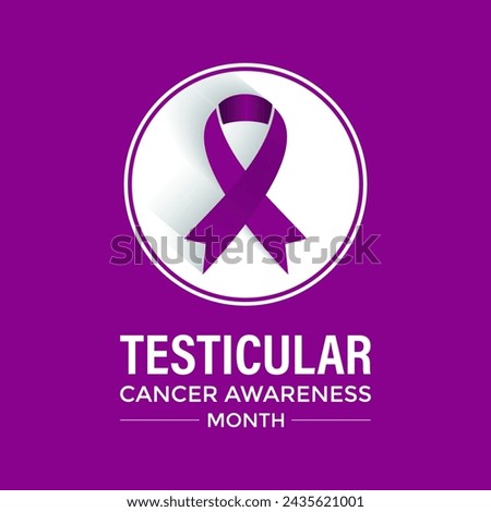 Testicular cancer awareness month observed each year in April. Vector illustration. Calligraphy  poster, flyer and background design.
