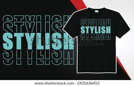 stylish typography t shirt design 