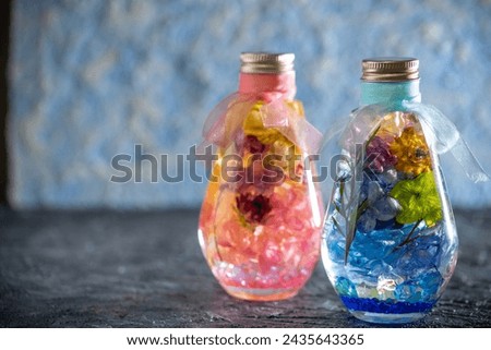Herbarium glass bottle, interior image