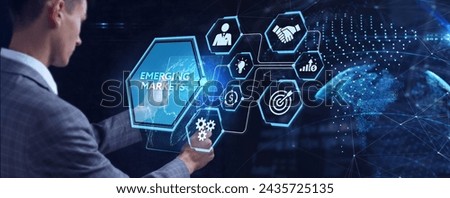 Business, Technology, Internet and network concept. Digital Marketing content planning advertising strategy concept. Emerging markets. Royalty-Free Stock Photo #2435725135