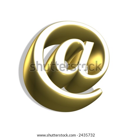 3d email symbol - computer generated clipart
