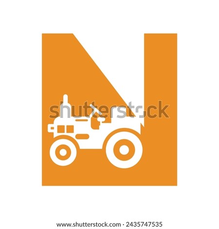 Tracto logo Logo combine with letter N vector template