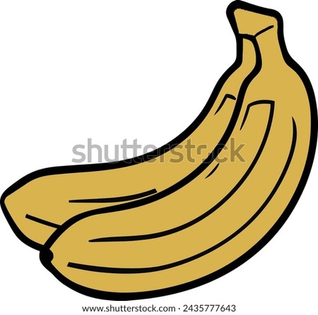 Banana Fruit Vector Illustration Graphics Design 