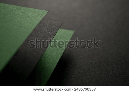 Close up of green and black 3d geometric background