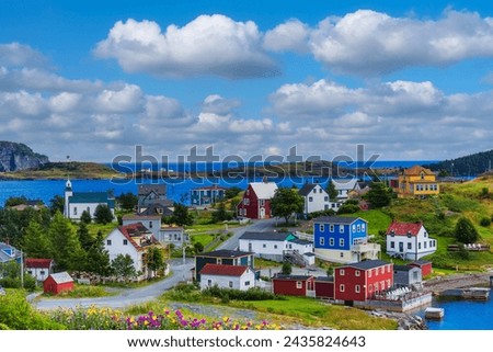 The remote Northern town of Trinity, along the quiet coast of Newfoundland and Labrador, Canada Royalty-Free Stock Photo #2435824643