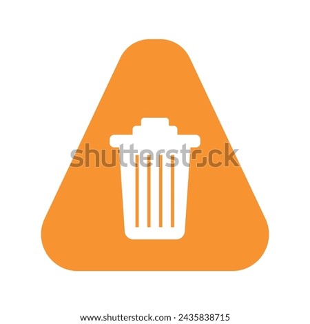 Garbage bin logo Logo combine with letter A vector template
