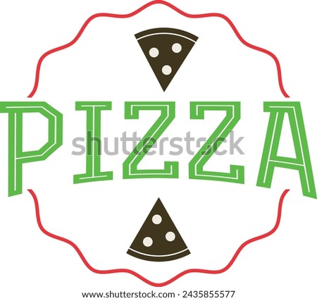 illustration logo pizza vector food