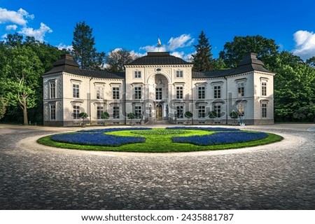 Polish park, historic buildings in the Polish park in Warsaw Royalty-Free Stock Photo #2435881787