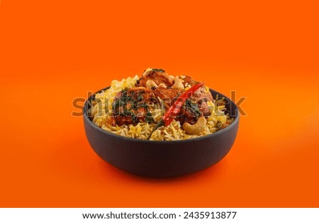 indian chicken biryani, Spicy chicken biryani food photography
 Royalty-Free Stock Photo #2435913877