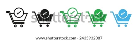 Order icon mark in filled style Royalty-Free Stock Photo #2435932087