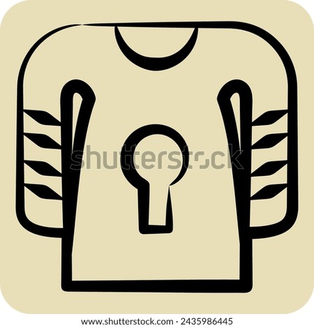 Icon Uniform. related to Hockey Sports symbol. hand drawn style. simple design editable