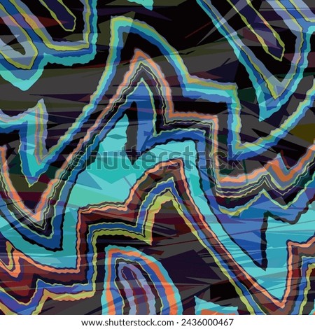 Marble texture background. ethnic traditional print,  fantasy fractal wavy lines pattern. abstract marble paper texture imitation. paintings with marbling. paint splash. colorful fluid. Royalty-Free Stock Photo #2436000467