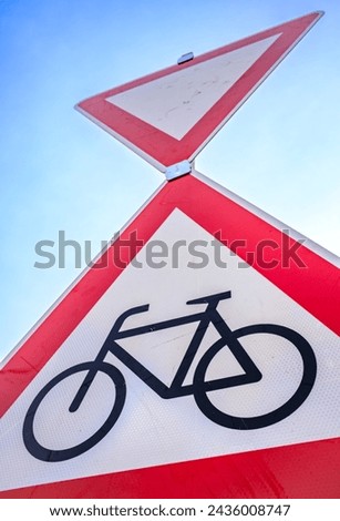 beware of bikes - warning sign in germany - photo