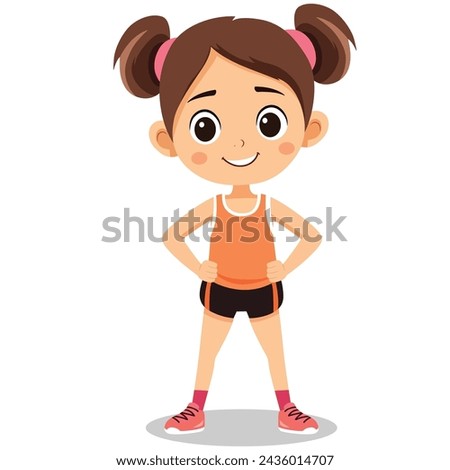 cute Athlete character,ilustration vector design 