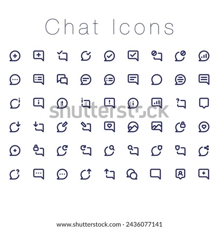 Icons sets for different kinds Niche like business, chat, cloud and arrow icons