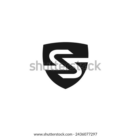 letter S shield logo template