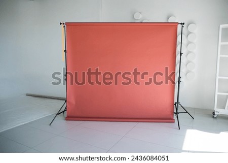 Studio room for photo shoot rail with background