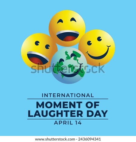 International Moment of Laughter Day design template good for celebration usage. laughter vector illustration. vector eps 10. flat design. Royalty-Free Stock Photo #2436094341