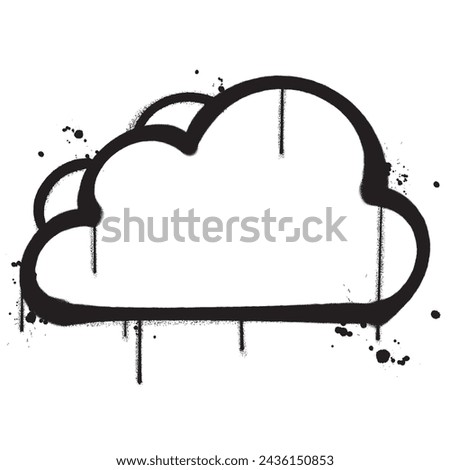Vector graffiti spray paint cloud isolated vector illustration