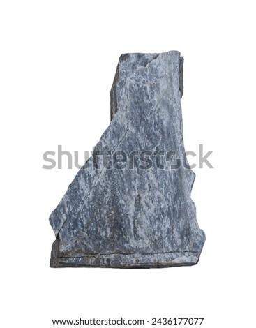Mountain rock texture or stone of different shapes naturally emerge isolated on white background and have clipping paths.